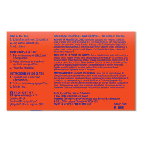 Vending-design Powder Laundry Detergent, He Compatible, 1.1 Oz, 156/carton