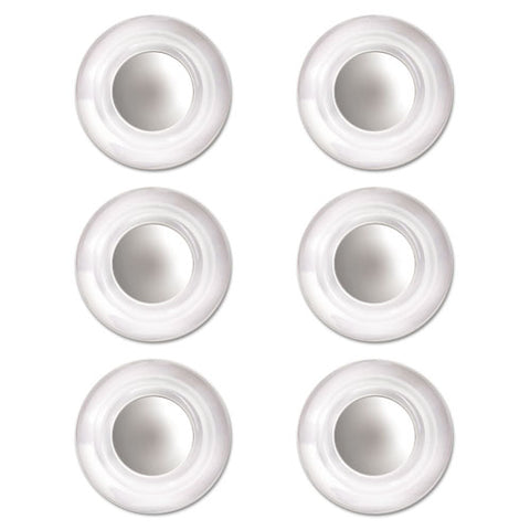 Glass Magnets, Circles, Large, 0.45" Diameter, Clear, 6/pack
