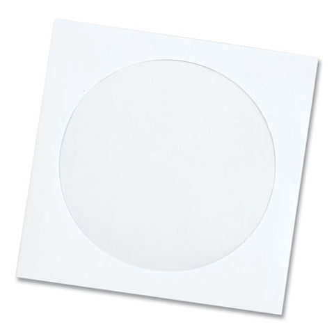 Cd/dvd Sleeves, 1 Disc Capacity, White, 100/box