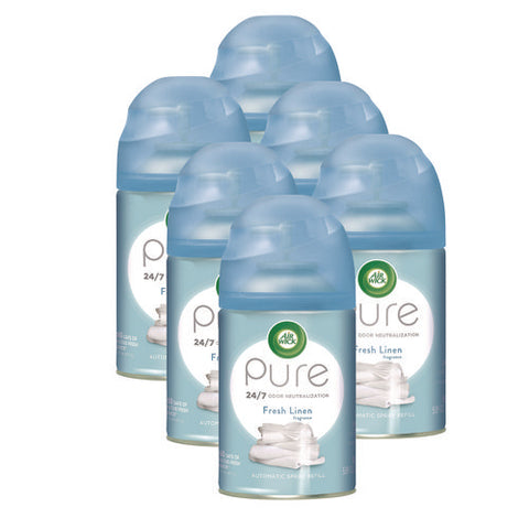 Freshmatic Ultra Spray Refill, Fresh Linen, 5.89 Oz Aerosol Spray, 6/carton