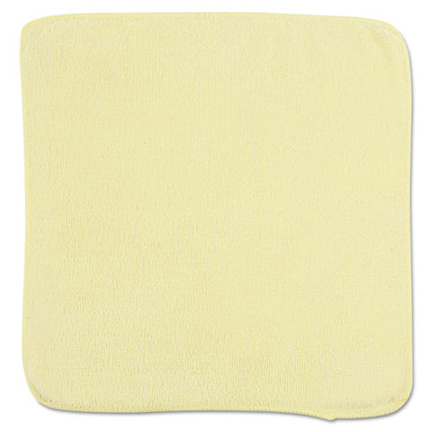 Light Commercial Microfiber Cleaning Cloths, 12 X 12, Yellow, 24/pack