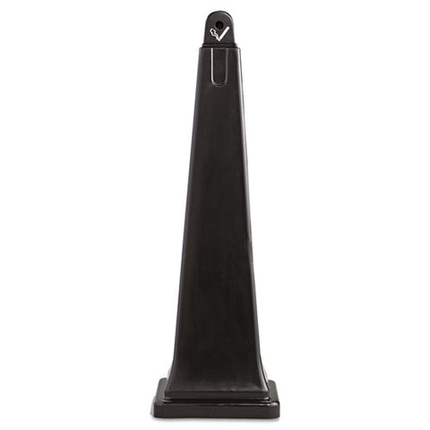 Groundskeeper Cigarette Waste Collector, Pyramid, 1 Gal, 12.25 X 39.75, Black