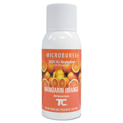 Microburst 3000 Refill, Mandarin Orange, 2 Oz Aerosol Spray, 12/carton