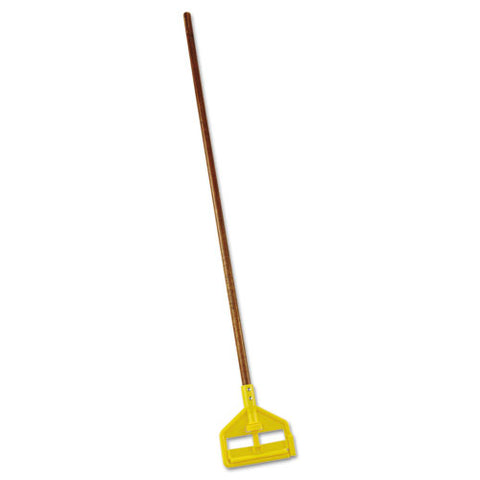 Invader Wood Side-gate Wet-mop Handle, 1.13 Dia X 54", Natural/yellow