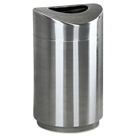 Designer Line Eclipse Waste Receptacle, 30 Gal, Steel, Stainless Steel