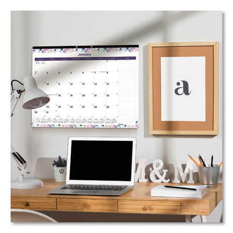 Passion Monthly Deskpad Calendar, Passion Floral Artwork, 22 X 17, Multicolor Sheets, Black Binding, 12-month (jan-dec): 2026