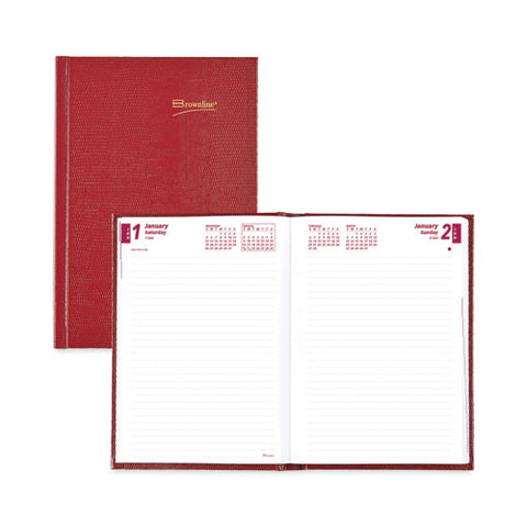 Daily/monthly Planner, 8.25 X 5.75, Red Cover, 12-month (jan To Dec): 2026