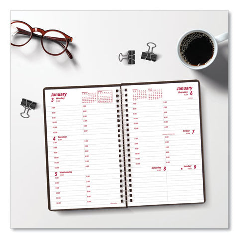 Duraflex Weekly Planner, 8 X 5, Black Cover, 12-month (jan To Dec): 2026