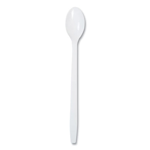 Polypropylene Cutlery, Soda Spoon, Plastic, 7.87", White, 1,000/carton