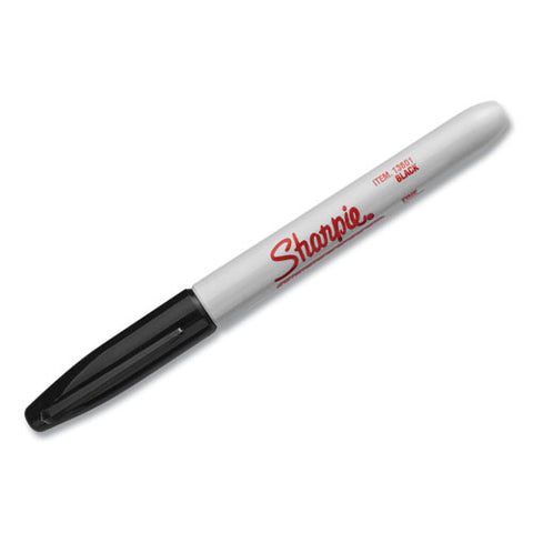 Industrial Permanent Markers, Fine Bullet Tip, Black, Dozen