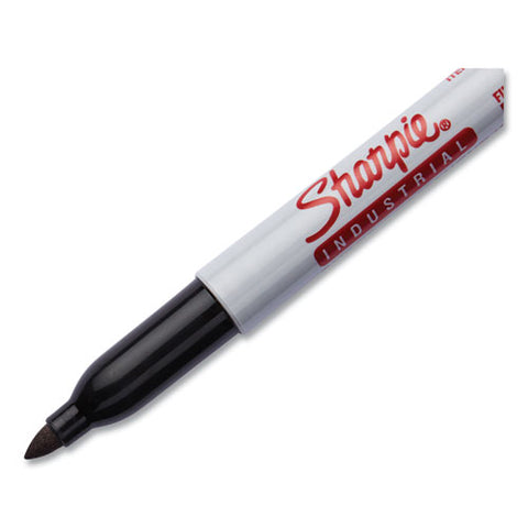 Industrial Permanent Markers, Fine Bullet Tip, Black, Dozen