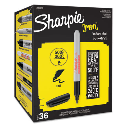 Industrial Permanent Marker Value-pack, Fine Bullet Tip, Black