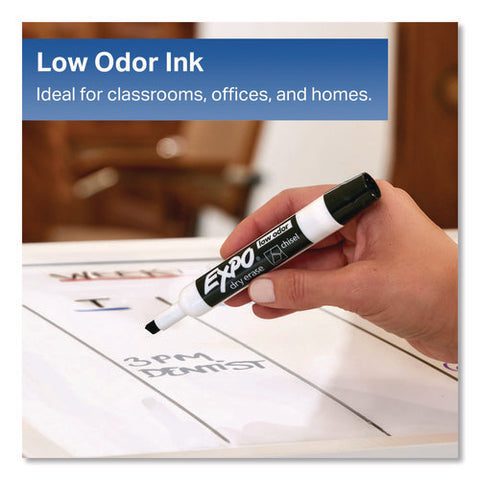Low-odor, Dry Erase 10-color Marker And Eraser Set, Broad Chisel/fine Bullet Tips, Assorted Colors, 11 Pieces/set
