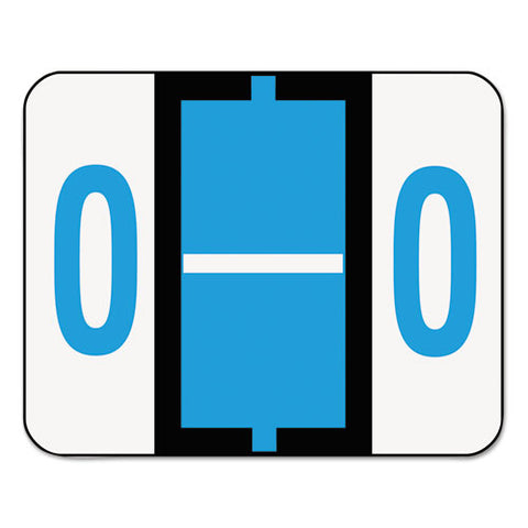 A-z Color-coded End Tab Filing Labels, O, 1 X 1.25, White, 500/roll