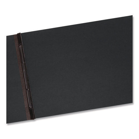 Prong Fastener Pressboard Report Cover, Two-piece Prong Fastener, 3" Capacity, 11 X 17, Black/black