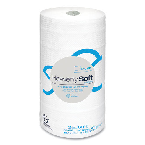 Heavenly Soft Special Kitchen Paper Towels, 2-ply, 8 X 11, White, 60/roll, 30 Rolls/carton