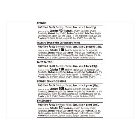 Party Mix Stand-up Bag, 75 Pieces, Assorted Flavors, 1.7 Lb Bag