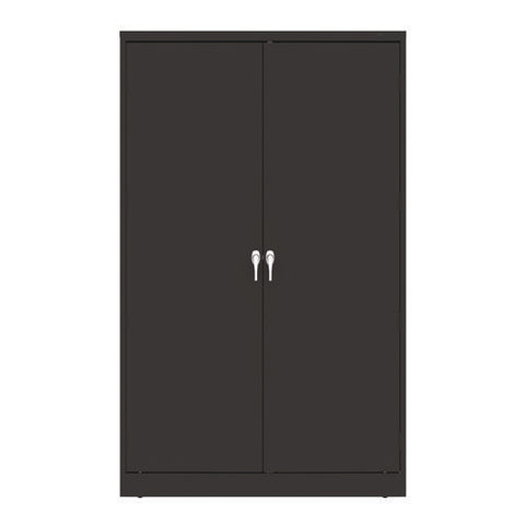 Jumbo Combination Steel Storage Cabinet, 48w X 24d X 78h, Black