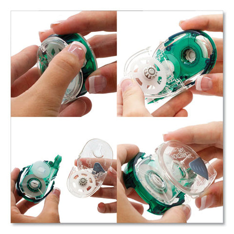 Mono Refillable Correction Tape, Refillable, 0.17" X 39.33 Ft, White Tape, Clear Dispenser
