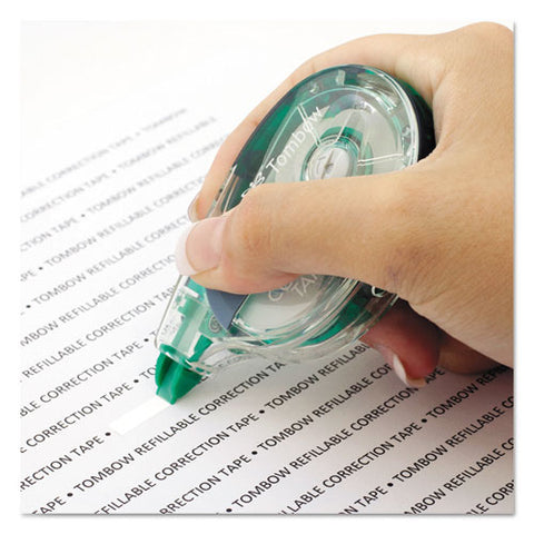 Mono Refillable Correction Tape, Refillable, 0.17" X 39.33 Ft, White Tape, Clear Dispenser