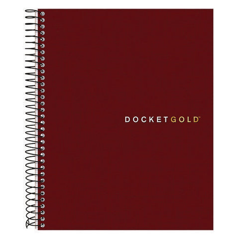 Docket Gold Planner, 1-subject, Narrow Rule, Black Cover, (70) 8.5 X 6.75 Sheets