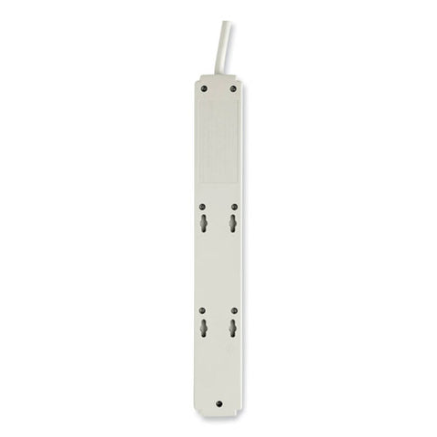 Protect It! Surge Protector, 6 Ac Outlets/2 Usb Ports, 6 Ft Cord, 990 J, Cool Gray
