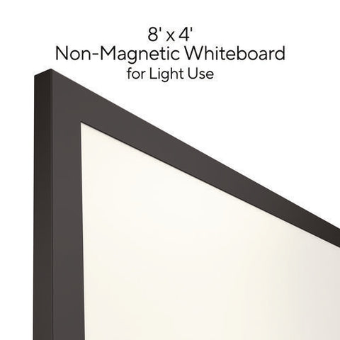 Melamine Dry Erase Board, 96" X 48", White Surface, Black Aluminum Frame
