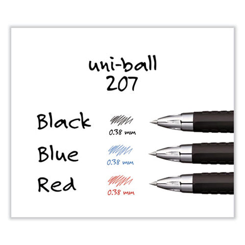 207 Ultra Micro Gel Pen, Retractable, Ultra-micro 0.38 Mm, Black Ink, Clear/black Barrel