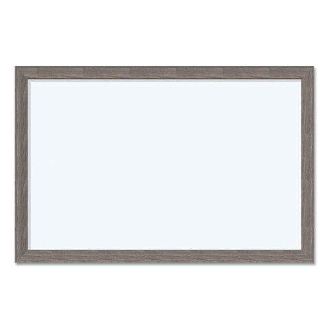 Magnetic Dry Erase Board With Rustic Frame, 36" X 24" (actual Size: 35" X 23"), White Surface, Brown Wood Frame