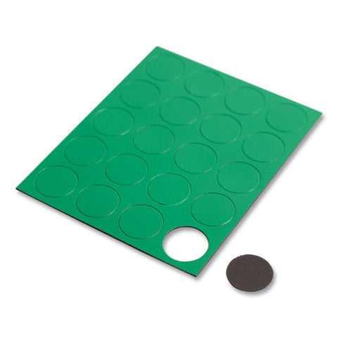 Heavy-duty Board Magnets, Circles, 0.75" Diameter, Green, 20/pack