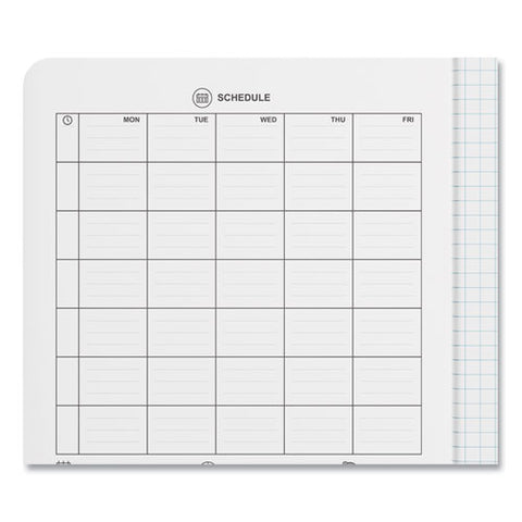 Quad Rule Composition Book, Quadrille Rule (4 Sq/in), Black Marble Cover, (100) 9.75 X 7.5 Sheets