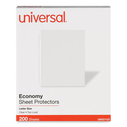Standard Sheet Protectors, Light-duty, Side: 3-hole Punched, Top Load 8.5 X 11 Insert, Clear Front, 200/box