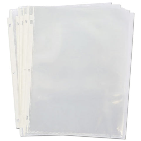 Standard Sheet Protectors, Medium-duty, Side: 3-hole Punched, Top Load 8.5 X 11 Insert, Clear Front, 50/pack