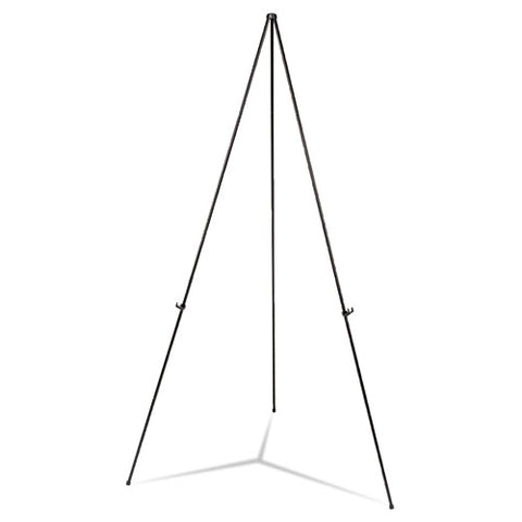 Heavy-duty Instant Setup Foldaway Easel, Adjusts 25" To 63" High, Aluminum, Black