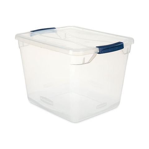 Clever Store Basic Latch-lid Container, 7.5 Gal, 13.37" X 18.75" X 10.5", Clear