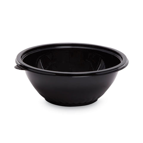 Caterline Pack N' Serve Plastic Bowl, 80 Oz, 10" Diameter X 4" H, Black, 25/carton