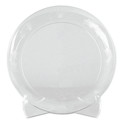 Designerware Plates, Plastic, 6" Dia, Clear, 10/pack, 18 Packs/carton