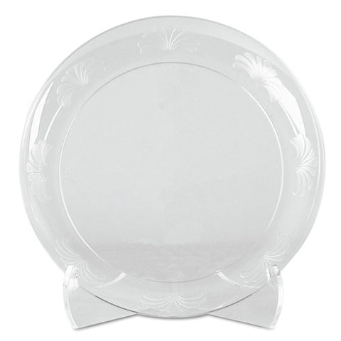Designerware Plates, Plastic, 6" Dia, Clear, 10/pack, 18 Packs/carton