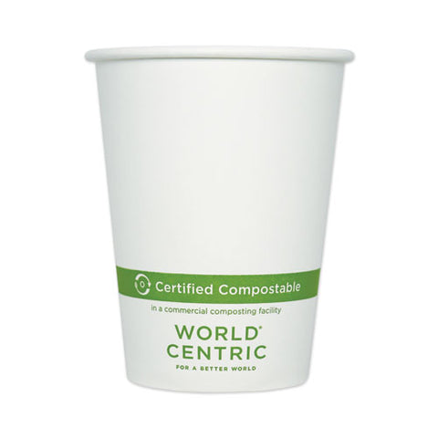 Paper Hot Cups, 12 Oz, White, 1,000/carton