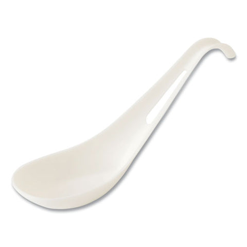 Tpla Bulk Cutlery, Asian Soup Spoon, Plastic, White, 500/carton