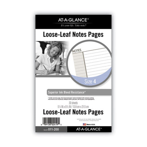 Lined Notes Pages For Planners/organizers, 8.5 X 5.5, White Sheets, Undated