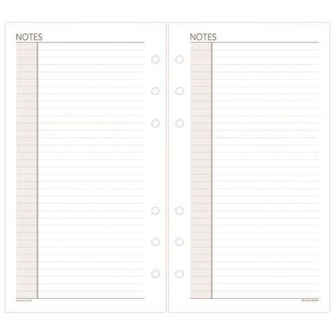 Lined Notes Pages For Planners/organizers, 6.75 X 3.75, White Sheets, Undated