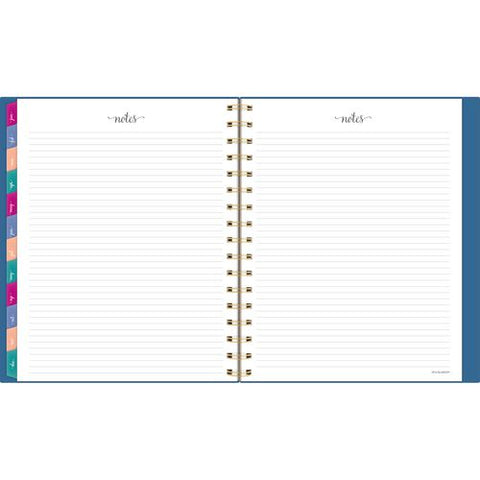 Harmony Weekly/monthly Poly Planner, 8.88 X 7.69, Blue/gold Cover, 13-month (jan To Jan): 2025 To 2026