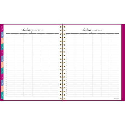 Harmony Weekly/monthly Poly Planner, Weekly: Vertical Format, 11 X 9.38, Purple/gold Cover, 13-month (jan To Jan): 2025-2026