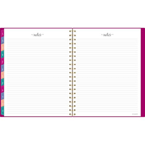 Harmony Weekly/monthly Poly Planner, Weekly: Vertical Format, 11 X 9.38, Purple/gold Cover, 13-month (jan To Jan): 2025-2026