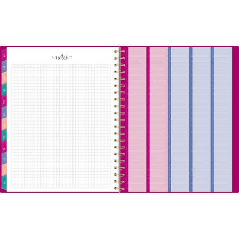 Harmony Weekly/monthly Poly Planner, Weekly: Vertical Format, 11 X 9.38, Purple/gold Cover, 13-month (jan To Jan): 2025-2026