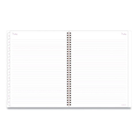 Mina Weekly/monthly Planner, Floral Artwork, 11 X 8.5, White/violet/peach Cover, 12-month (jan To Dec): 2025