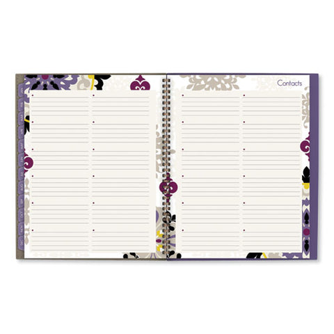 Vienna Weekly/monthly Appointment Book, Geometric Artwork, 11 X 8.5, Purple/tan Cover, 12-month (jan To Dec): 2025