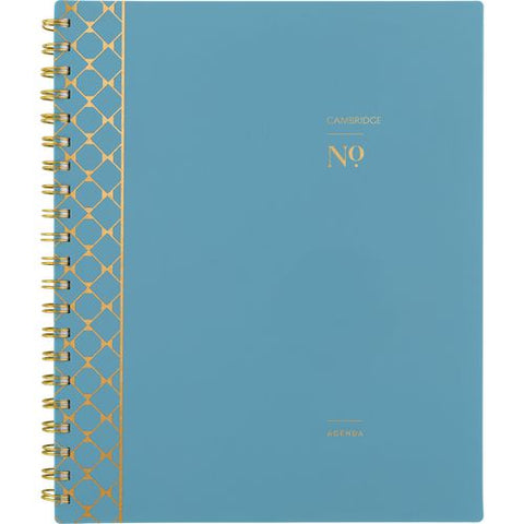 Workstyle Weekly/monthly Planner, Geometric Artwork, 11 X 9.38, Blue/gold Cover, 12-month (jan To Dec): 2025