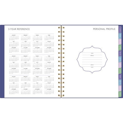 Badge Geo Weekly/monthly Planner, 8.88 X 7.69, Purple/gold Cover, 13-month (jan To Jan): 2025 To 2026